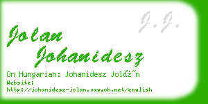 jolan johanidesz business card